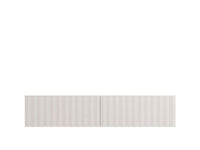 Como White Slat Effect Wall Mounted Floating TV Entertainment Unit - Space Saving Design - UK Luxury Furniture