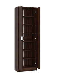 Cotswold Dark Brown Two-Door Utility Cupboard with Seven Internal Compartments - UK Luxury Furniture