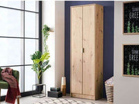Cotswold Oak Effect Tall Multipurpose Shoe Storage Cupboard - Elegant Home Organiser - UK Luxury Furniture