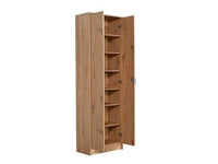Cotswold Oak Effect Tall Multipurpose Shoe Storage Cupboard - Elegant Home Organiser - UK Luxury Furniture