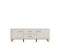 Dariqon Cashmere and Oak Effect 60-inch TV Unit with Storage for Modern Living Spaces - UK Luxury Furniture