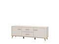 Dariqon Cashmere and Oak Effect 60-inch TV Unit with Storage for Modern Living Spaces - UK Luxury Furniture