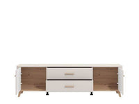 Premium Dariqon Cashmere Oak Effect 71-inch Wide TV Unit with Storage - UK Luxury Furniture