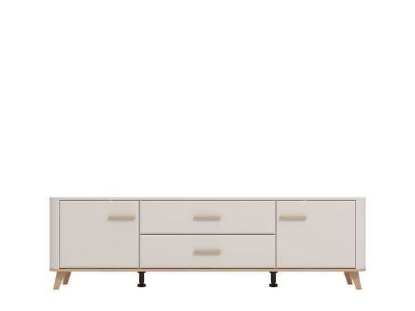 Premium Dariqon Cashmere Oak Effect 71-inch Wide TV Unit with Storage - UK Luxury Furniture
