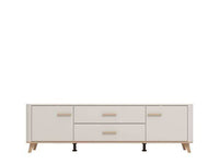 Premium Dariqon Cashmere Oak Effect 71-inch Wide TV Unit with Storage - UK Luxury Furniture