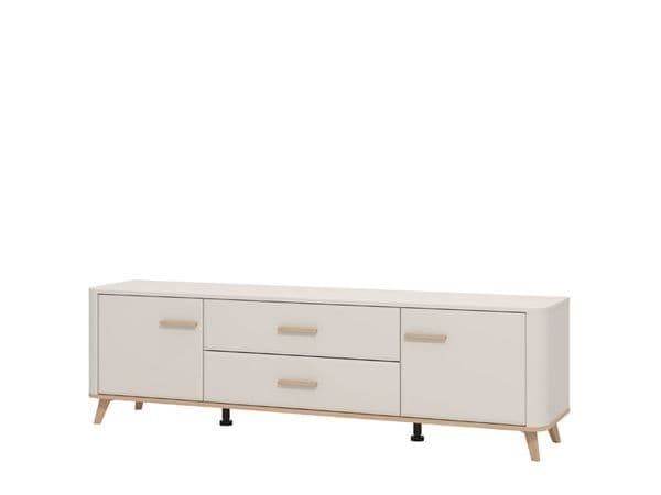 Premium Dariqon Cashmere Oak Effect 71-inch Wide TV Unit with Storage - UK Luxury Furniture