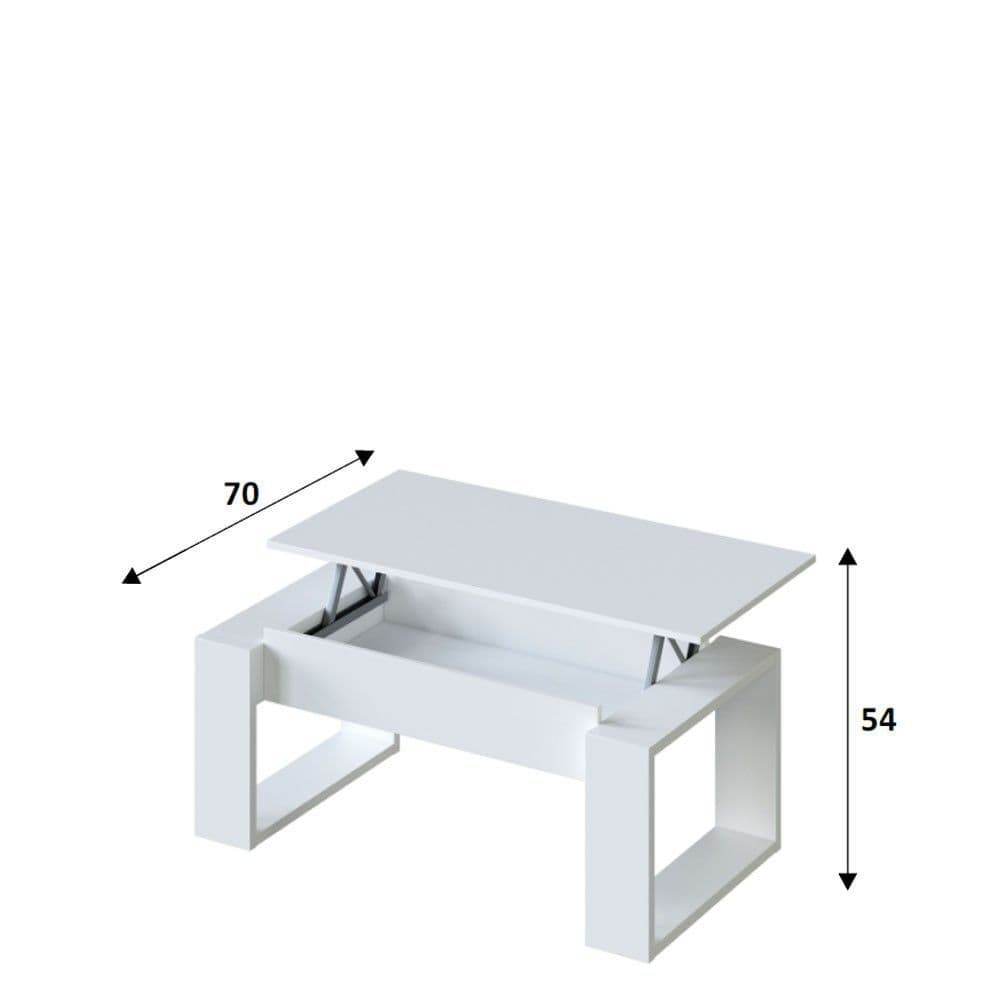 Felix White Lift-Top Coffee Table: Modern Design with Hidden Storage - UK Luxury Furniture