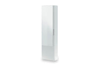 Giovanni Arctic White Tall Shoe Cabinet with Mirrored Door, 14-16 Pair Capacity - UK Luxury Furniture