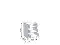 Granada Cashmere and Artisan Oak Effect Bedside Table with 3 Drawers - UK Luxury Furniture