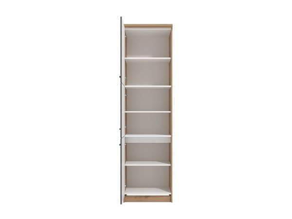 Hudson Grey and Oak Effect Tall Kitchen Larder Unit Pantry Cupboard - UK Luxury Furniture