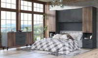 Hugo Dark Grey & Slated Rustic Oak Effect Large Sideboard with 2 Doors & 3 Drawers - UK Luxury Furniture