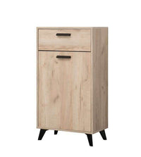 Elegant Kenzo Sideboard: Grey Oak Finish with Black Legs and Handle for Modern Homes - UK Luxury Furniture