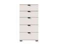 Limone Arctic White Narrow 5-Drawer Chest: Compact, Modern, Elegant Storage Solution - UK Luxury Furniture
