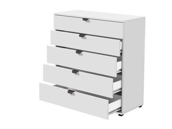 Limone Arctic White Wide 6-Drawer Chest: Modern Storage Solution for Bedrooms - UK Luxury Furniture