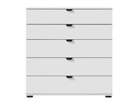 Limone Arctic White Wide 6-Drawer Chest: Modern Storage Solution for Bedrooms - UK Luxury Furniture