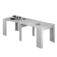 Luiz Concrete Grey Effect Large Extending Dining Table - Versatile, Modern, Durable - UK Luxury Furniture
