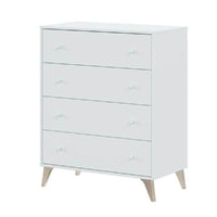 Martinelli Arctic White Four-Drawer Chest: Modern Bedroom Storage Solution - UK Luxury Furniture