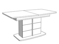 Merlot White Gloss and Warm Oak Extending Dining Table - Modern, Versatile, Durable - UK Luxury Furniture