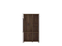 Elegant Merlot White Gloss Oak Effect Low Display Cabinet for Modern Interiors - UK Luxury Furniture