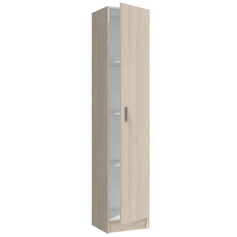Multi-Purpose Oak Narrow Storage Cupboard: Versatile Adjustable Shelving Solution - UK Luxury Furniture