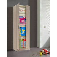 Multi-Purpose Oak Effect Wide Storage Cupboard with Adjustable Shelves - UK Luxury Furniture