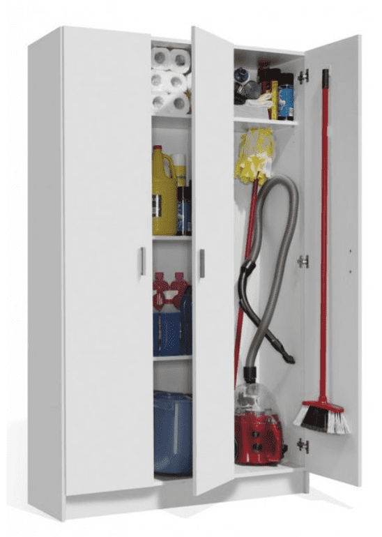 Versatile White Wide 3-Door Storage Cupboard with Adjustable Shelves for Home Organisation - UK Luxury Furniture
