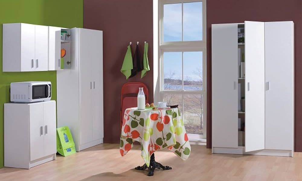 Versatile White Wide 3-Door Storage Cupboard with Adjustable Shelves for Home Organisation - UK Luxury Furniture