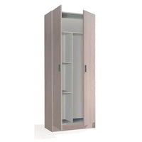 Multi-Tall Oak Effect 2-Door Utility Universal Storage Cupboard - 3292 - UK Luxury Furniture