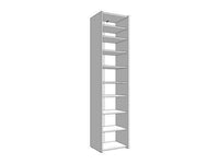 Elegant Osaka Oak Effect Tall Slim Shoe Storage Cabinet with Mirrored Door - UK Luxury Furniture