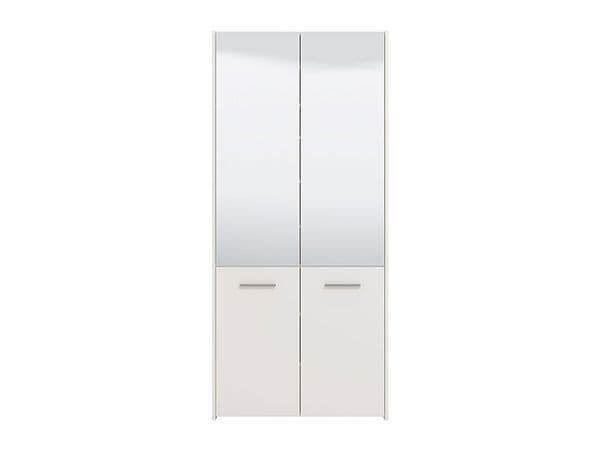 Osaka White Mirrored Large 50-Pair Shoe Cabinet Cupboard with 8 Shelves - UK Luxury Furniture