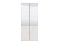 Osaka White Mirrored Large 50-Pair Shoe Cabinet Cupboard with 8 Shelves - UK Luxury Furniture