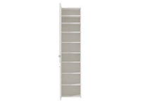 Premium Osaka White Mirrored Slim Shoe Cabinet Cupboard with 8 Internal Shelves - UK Luxury Furniture