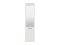 Premium Osaka White Mirrored Slim Shoe Cabinet Cupboard with 8 Internal Shelves - UK Luxury Furniture