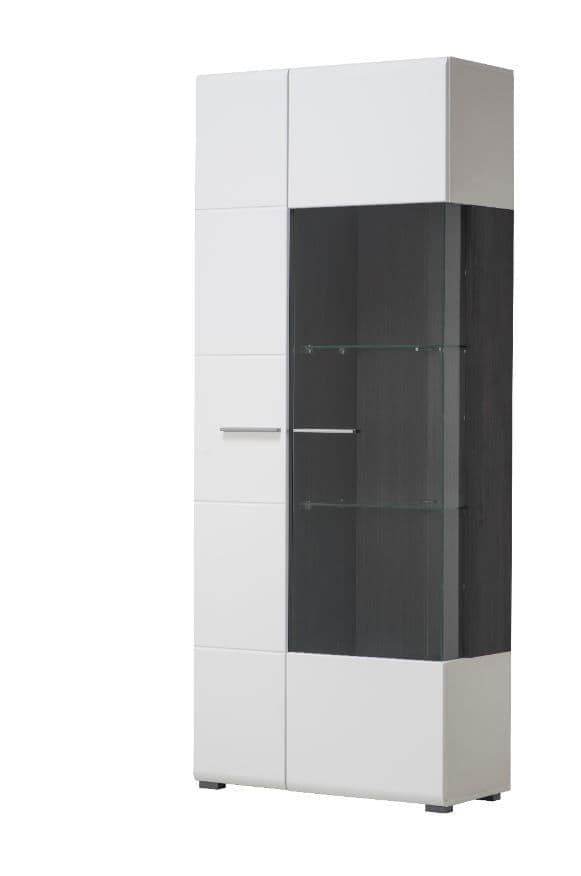 Elegant Royce White Tall Display Cabinet - Modern Showcase for Collectibles and Decor - UK Luxury Furniture