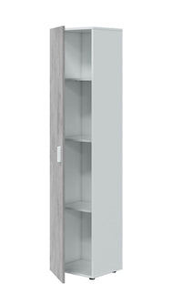 Ruben Narrow Grey & White 1 Door Universal Utility Storage Cupboard - 3245 - UK Luxury Furniture