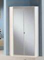 Santino Corner Wardrobe: White Gloss Finish with Full Mirrored Doors - UK Luxury Furniture