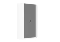 Santino High Gloss Grey and White Corner Wardrobe - Space-Saving Storage Solution - UK Luxury Furniture