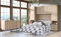 Santino Sonoma Oak Effect Wide Sideboard: Two Doors, Three Drawers, Stable Legs - UK Luxury Furniture