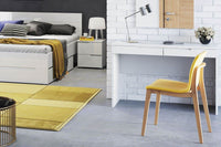 Santino White High Gloss 2-Drawer Dressing Table & Desk with Cable Management - UK Luxury Furniture