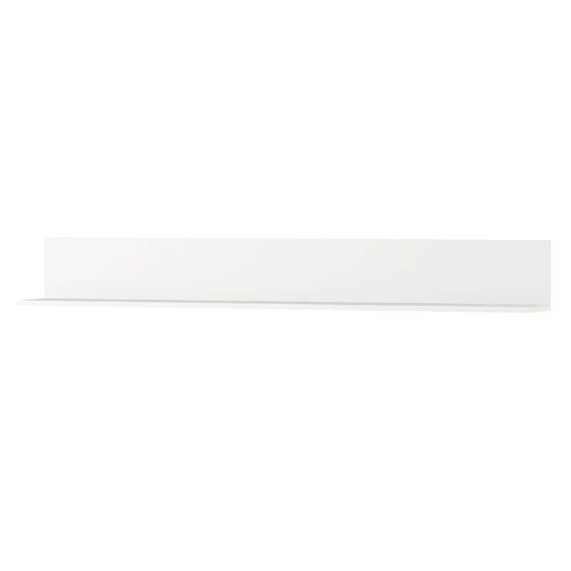 Elegant Santino White Gloss Long Floating Wall Shelf for Modern Interiors - UK Luxury Furniture