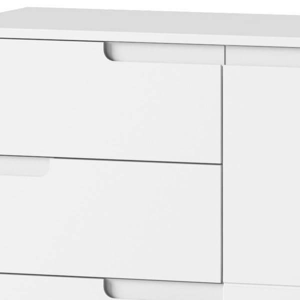 Santino White High Gloss Chest of Drawers S4 - Modern Bedroom Storage Solution - UK Luxury Furniture