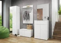 Santino White High Gloss Tall Sideboard: Modern Handleless Storage Cabinet for Living Spaces - UK Luxury Furniture