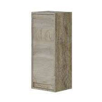 Shaarawy Grey Oak Effect Wall Mounted Floating Bathroom Cupboard with Single Door - UK Luxury Furniture
