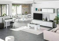 Simons Concrete Grey and White TV Entertainment Cabinet: Modern Storage Solution - UK Luxury Furniture