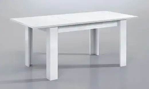 Tevez White Expanding Dining Table: Modern, Versatile, Space-Saving for Contemporary Homes - UK Luxury Furniture