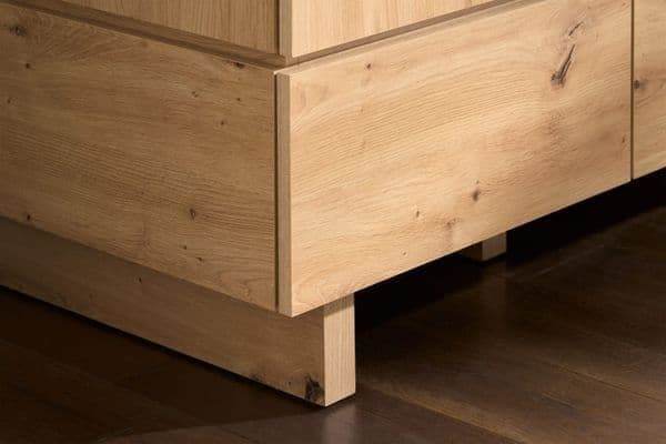 Texas Artisan Oak Effect Double Wardrobe with Two Doors and Two Drawers - UK Luxury Furniture