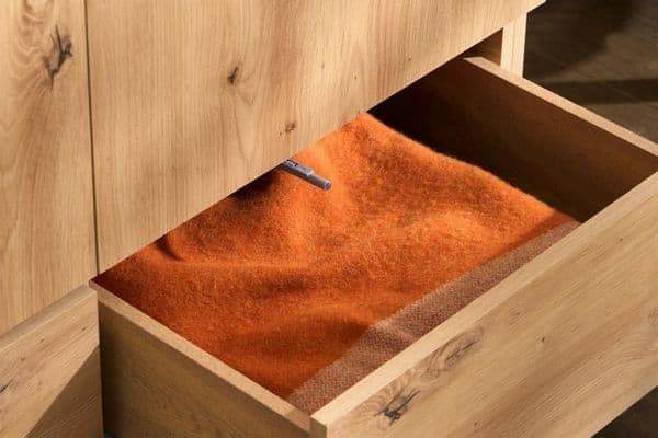 Texas Artisan Oak Effect Double Wardrobe with Two Doors and Two Drawers - UK Luxury Furniture