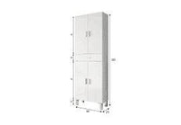 Elegant Valdo Tall Bathroom Cupboard in White Gloss with Ample Storage - UK Luxury Furniture