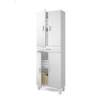 Elegant Valdo Tall Bathroom Cupboard in White Gloss with Ample Storage - UK Luxury Furniture