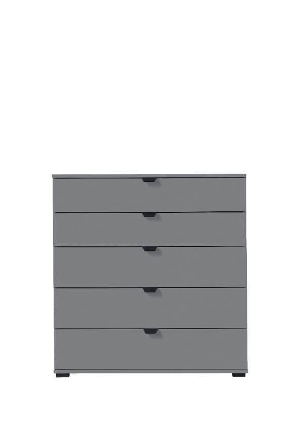 Valentina Grey Chest of Drawers: Modern 5-Drawer Storage for Chic Bedroom Decor - UK Luxury Furniture